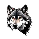 Wolf tattoo design idea