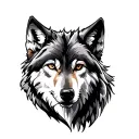 Wolf tattoo design idea