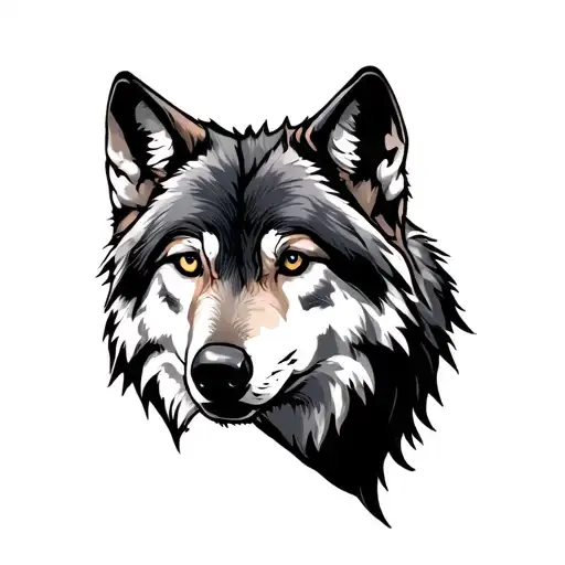 Wolf tattoo design idea