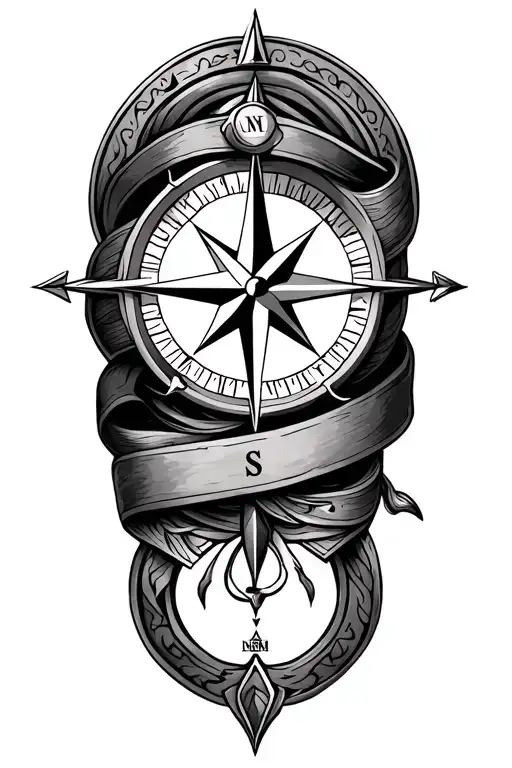 compass bicep band tattoo design tattoo design idea