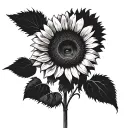 A Van Gogh inspired sunflower with a hidden image of a camera lens, representing the love for photography and art tattoo design idea