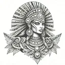 Aztec Princess tattoo design idea