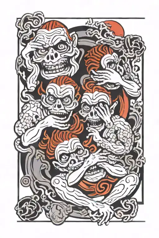 ben davis logo speak no evil hear no evil see no evil tattoo design idea