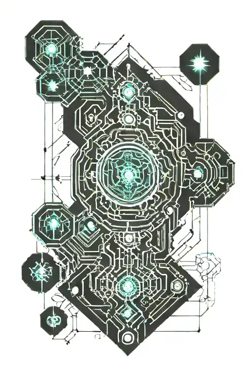 Electric engineering symbols tattoo design idea