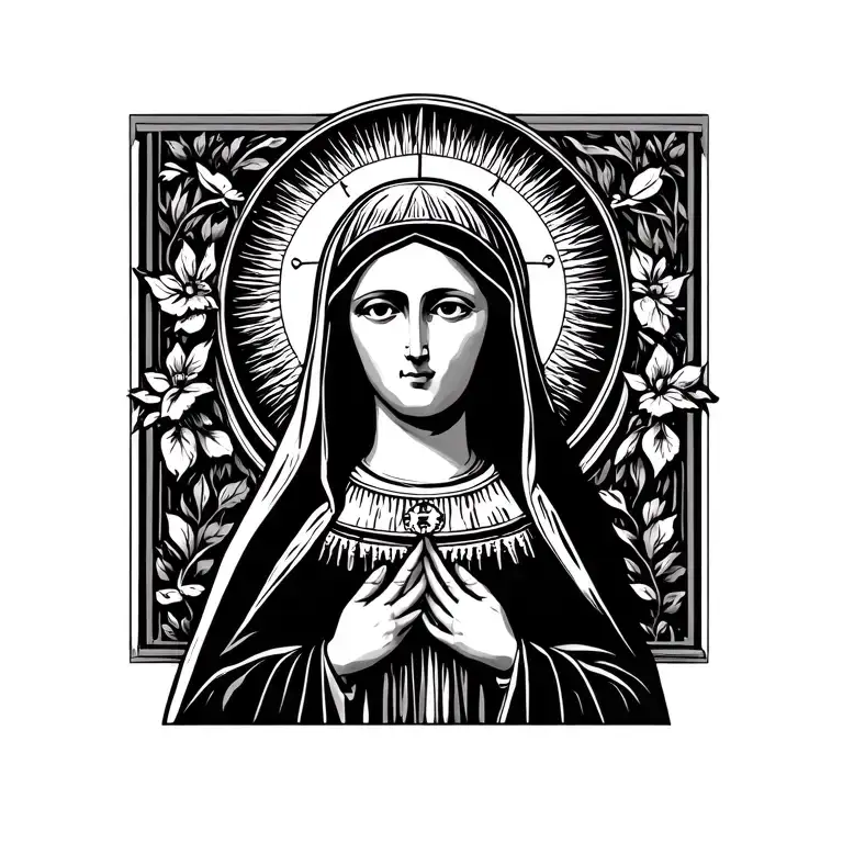 Our Lady of Aparecida is the patron saint of Brazil tattoo design idea