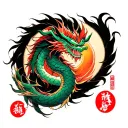 shen long tattoo design idea