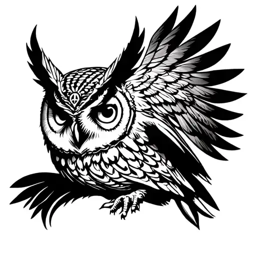 Athena Owl ancient greece tattoo flash sheet tattoo design idea
