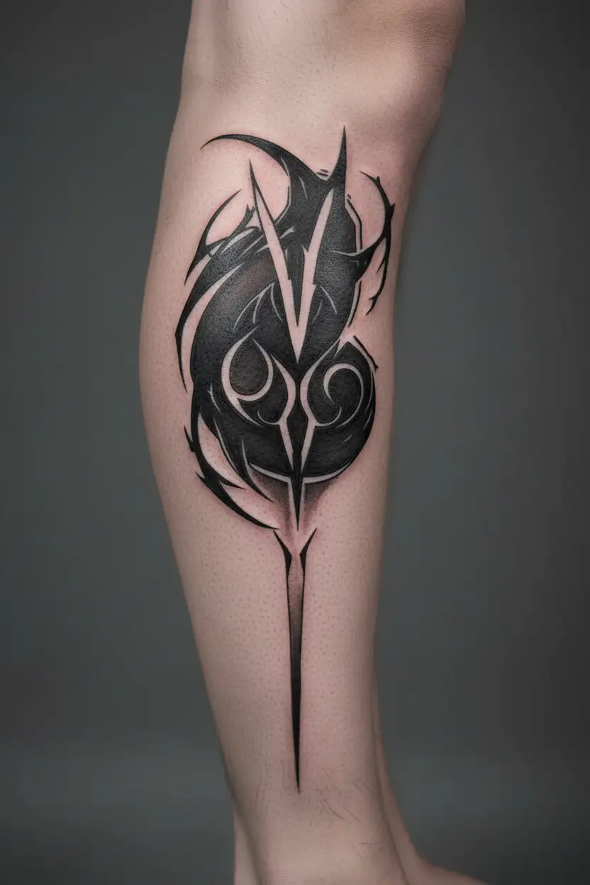 "Void Glyph" cybersigil tribal tattoo design idea