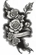 daughter name tattoo design idea