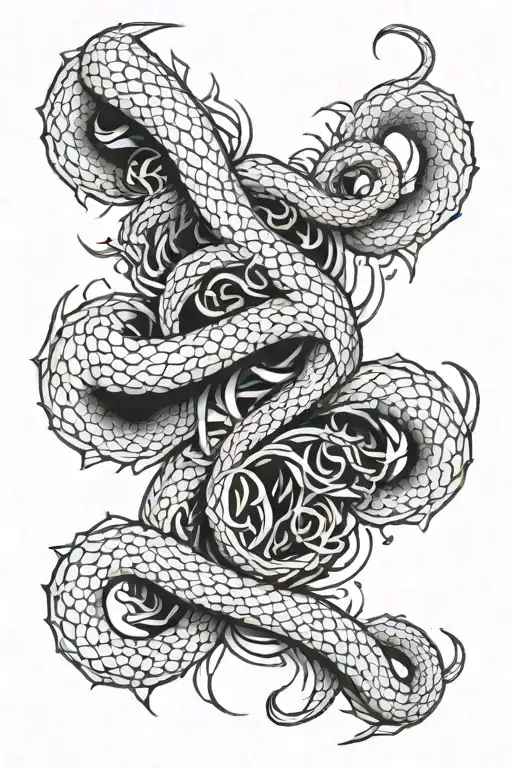 "Vertical tattoo design covering the entire spine, featuring a majestic Hydra with seven intricately detailed heads. tattoo design idea