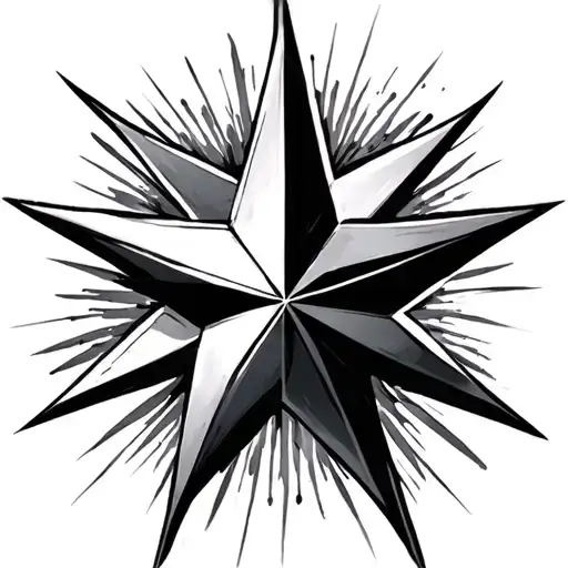 5 Point Star tattoo design idea