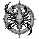Nigredo scorpions and alchemy transmutation circle tattoo design idea