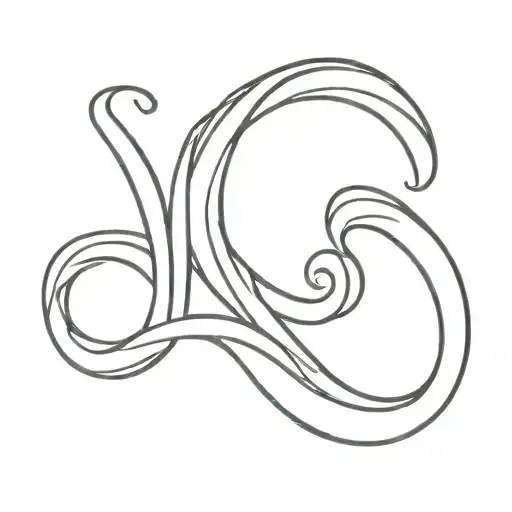 A wave tattoo combining the letters z and s tattoo design idea
