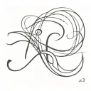A wave tattoo combining the letters z and s tattoo design idea