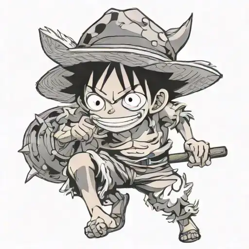 monkey d luffy one piece  tattoo design idea
