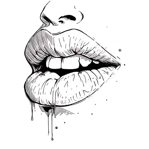 you lips my lips apocalypse tattoo design idea
