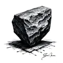 philosopher stone with Stoic virtues tattoo design idea