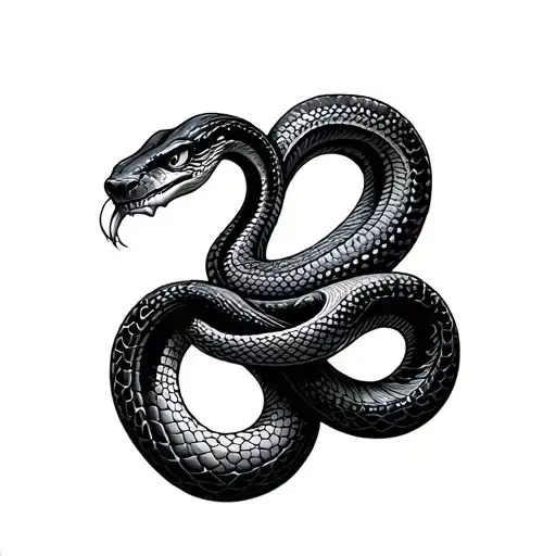 Twin Snake tattoo design idea