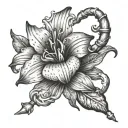 anchor hyacinth flower tattoo tattoo design idea