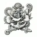 anchor hyacinth flower tattoo tattoo design idea