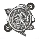 saint christopher tattoo design idea