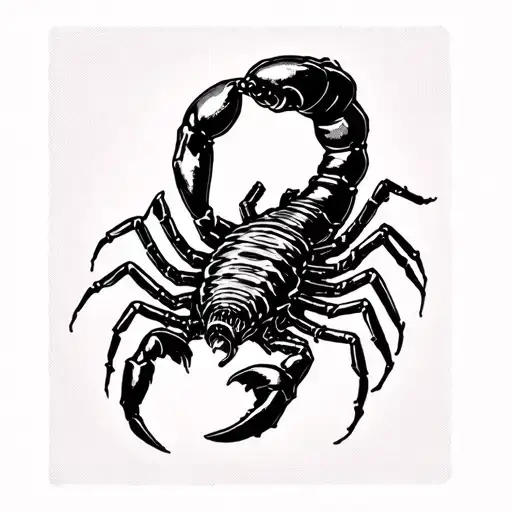 scorpion Venom inject on skin opening tattoo design idea