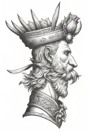 Thistle, Tulip, Dutch Lion, Duke of Wellington Statue with Cone on head tattoo design idea