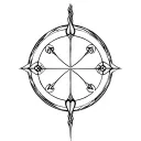 Enki god symbol in alchemy transmutation circle tattoo design idea