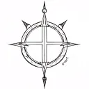 Enki god symbol in alchemy transmutation circle tattoo design idea
