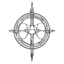 Enki god symbol in alchemy transmutation circle tattoo design idea