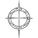 Enki god symbol in alchemy transmutation circle tattoo design idea