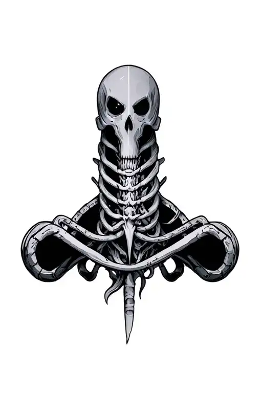 Cyber Sigilism Stomach tattoo design idea