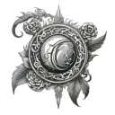 Virgo sign, earth element, planet mercury tattoo design idea