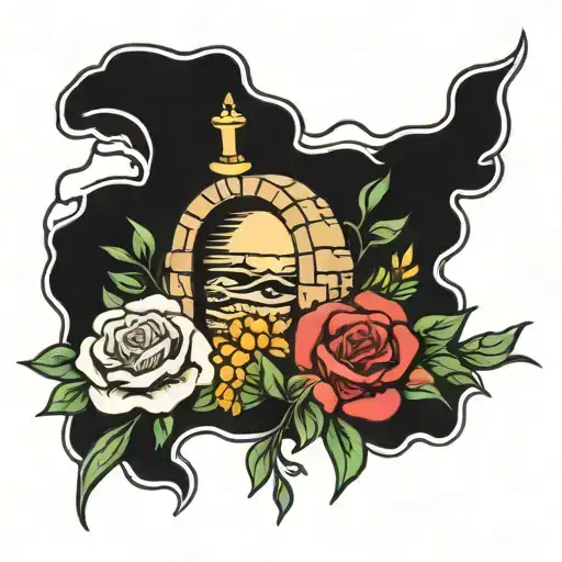 empty tomb  tattoo design idea