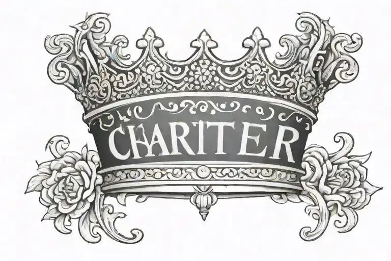 King Crown Andthe name Carter tattoo design idea