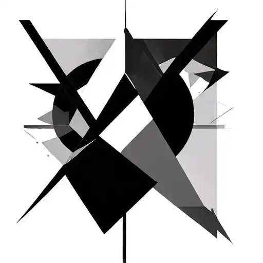 geometric shapes for power and endurance  tattoo design idea