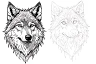 wolf tattoo design idea