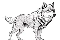 wolf tattoo design idea