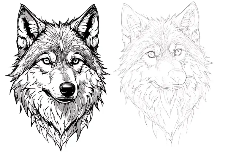 wolf tattoo design idea