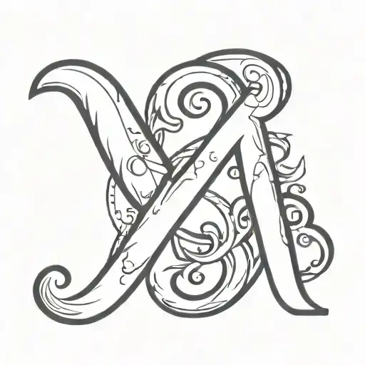 the letters Mr P tattoo design idea