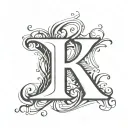 the letters Mr P tattoo design idea