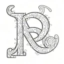 the letters Mr P tattoo design idea