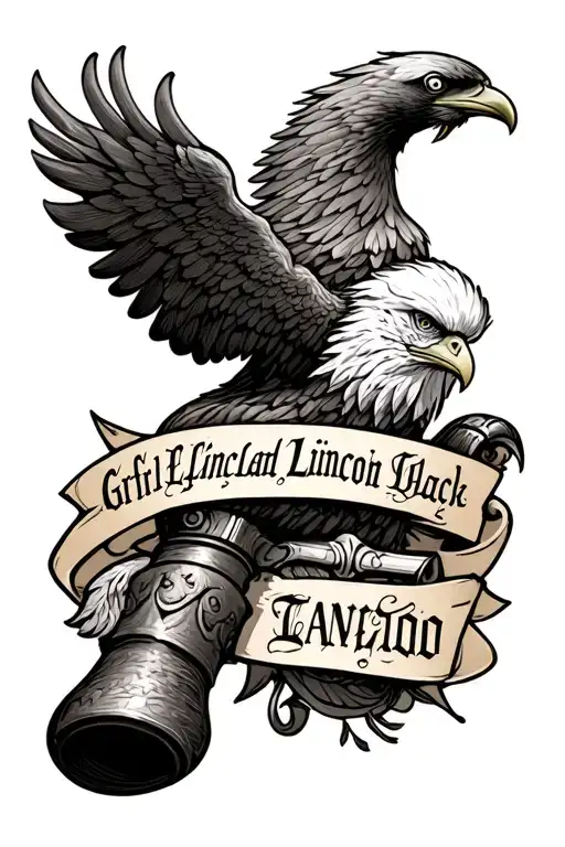 griffin eli lincoln isaac names in hammer tattoo design idea