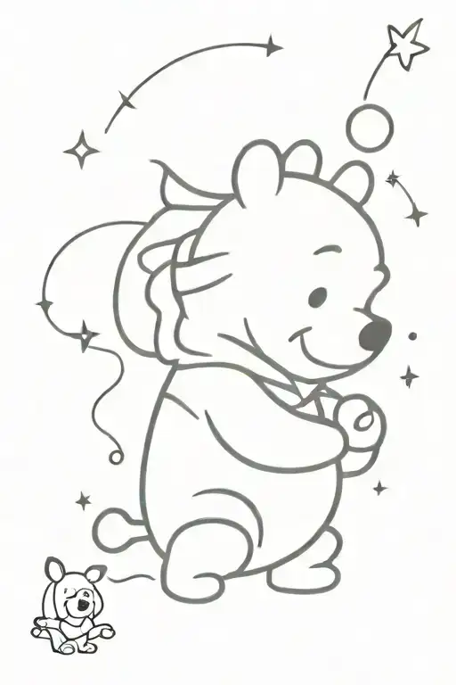 winnie the pooh tattoo design idea