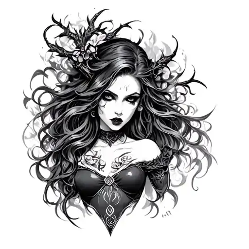 Lilith Diablo 4 tattoo design idea