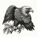 wedge tailed eagle tattoo design idea