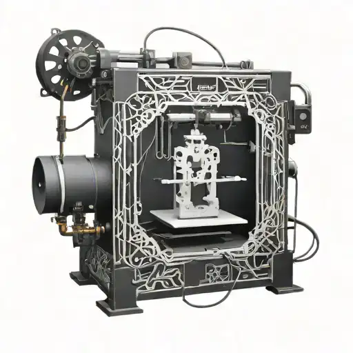 Incorporate a sleek, abstract depiction of a 3D printer creating intricate patterns, representing the client's passion for innovative technology tattoo design idea