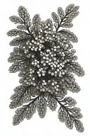 mimosa hostilis dmt molecule forming tattoo design idea