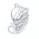 venom tattoo design idea