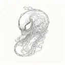 venom tattoo design idea